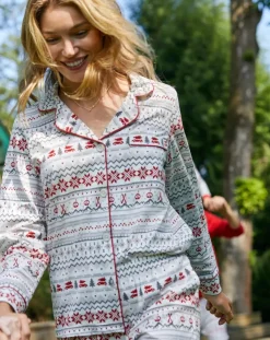 Alpine Fair Isle Cotton Stretch Jersey PJ Set: Size L & XL
