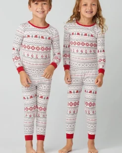 Alpine Fair Isle Kids PJ Set: Sizes 4T