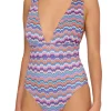 Ana Barcelona Metallic Chevron One Piece