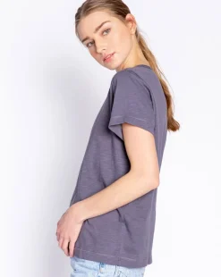 Back to Basics Charcoal Short Sleeve Top