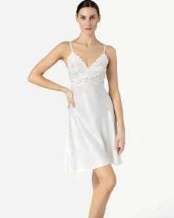 Barbara Bridal Bust Support Silk Chemise: Size L