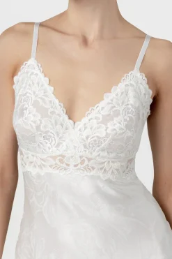 Barbara Bridal Bust Support Silk Chemise: Size L