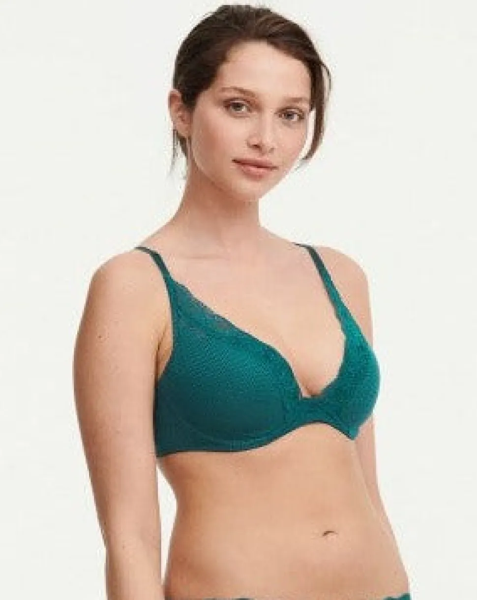 Brooklyn Plunge Bra- Emerald - Size 34B, 36C, 32E