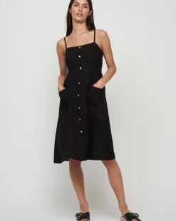 Button Down Linen Sun Dress