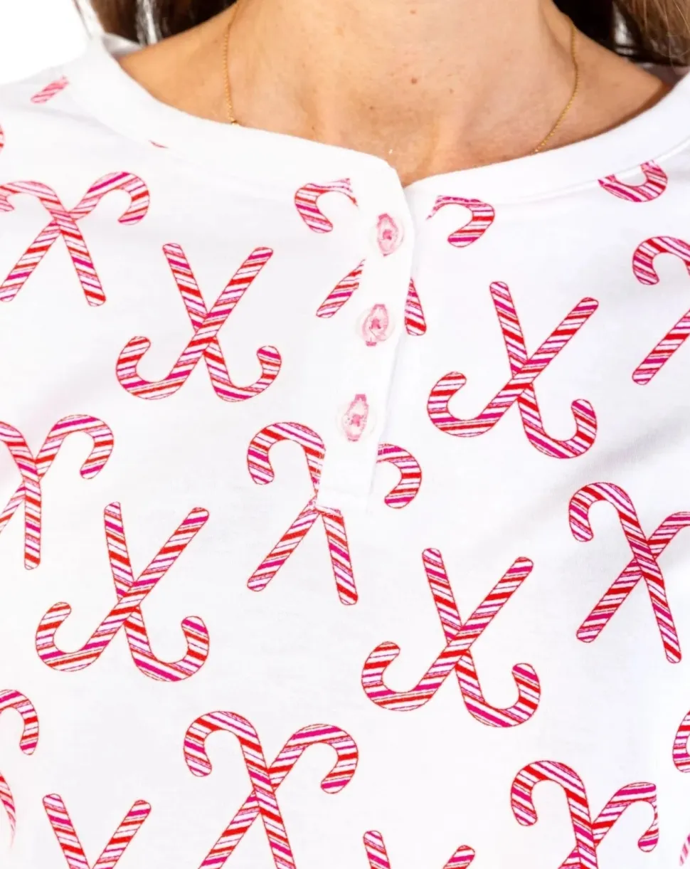 Candy Cane Cotton PJ Set