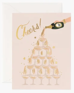 Champagne Tower Cheers Card