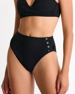Classique High Waist Button Bikini Bottom