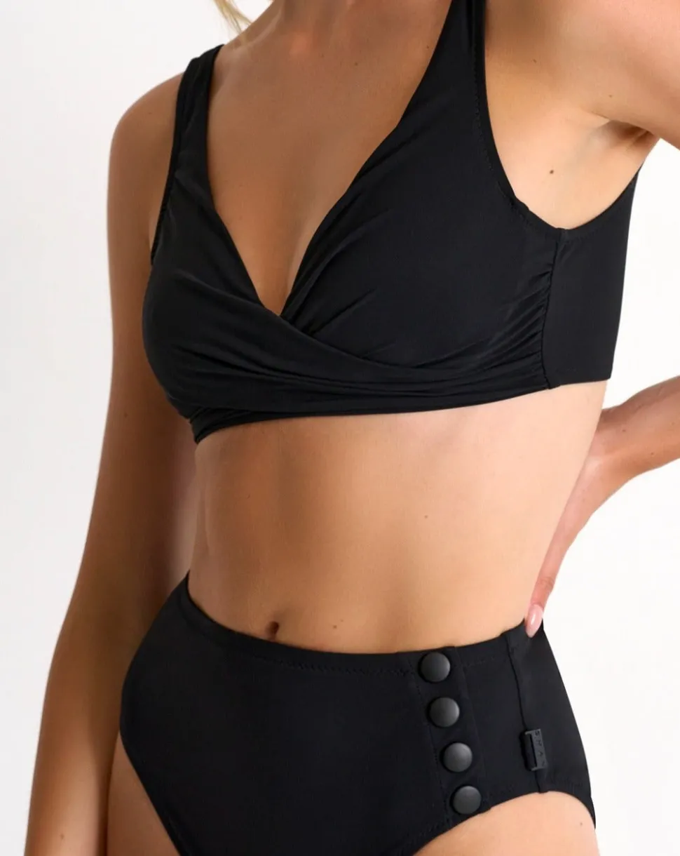Classique High Waist Button Bikini Bottom