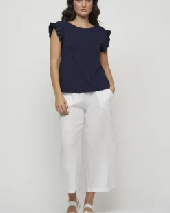 Cropped Linen Pants