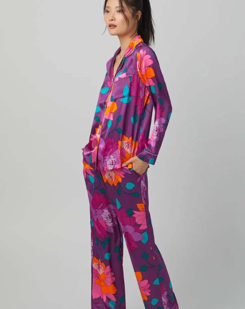 Evening Bloom Washable Silk Pajama: BedHead x Trina Turk: Size XS, XL