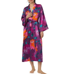 Evening Bloom Washable Silk Robe: BedHead x Trina Turk: Size L/XL