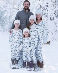 Family PJ Sets: Cotton Ski Toile Pajamas: Women`s Size M, L