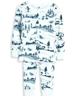 Family PJ Sets: Cotton Ski Toile Kids Pajamas