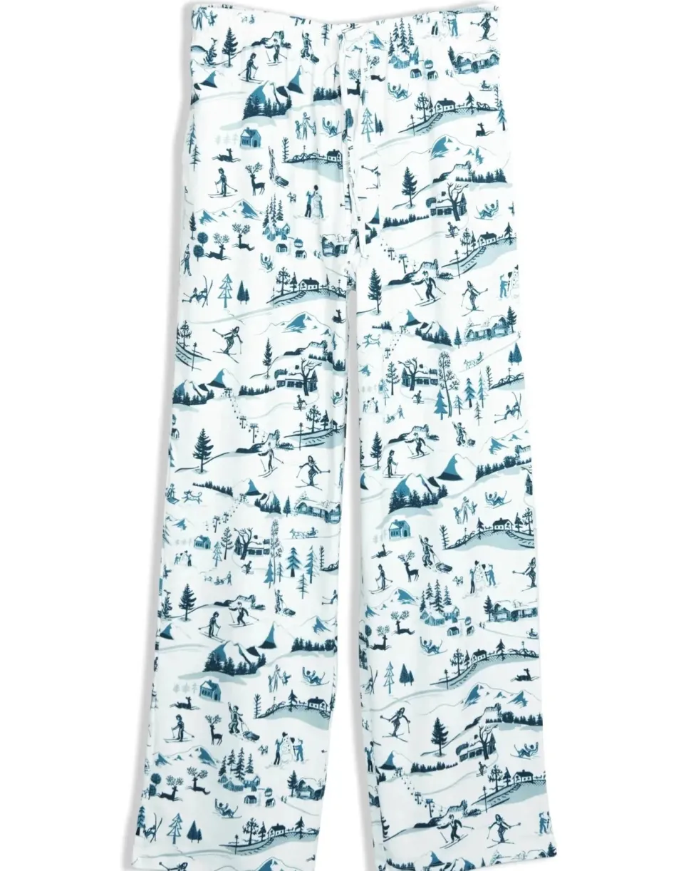 Family PJ Sets: Cotton Ski Toile Pajamas: Women`s Size M, L