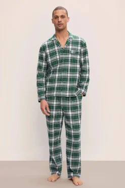 Flannel Mens Long PJ Set