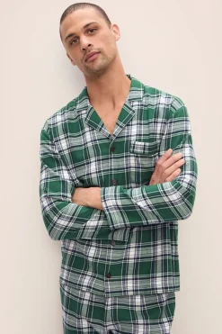 Flannel Mens Long PJ Set