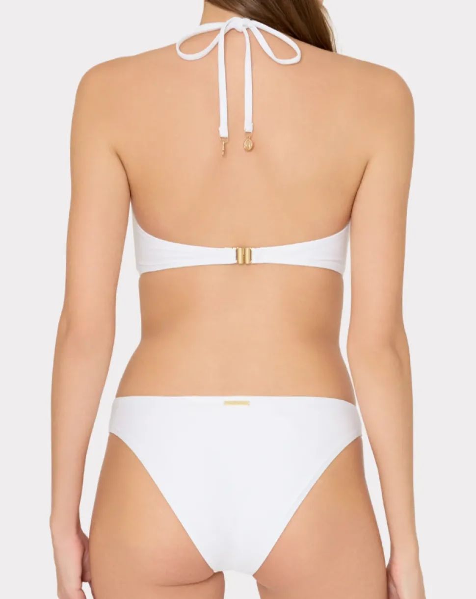 Floral Applique Bandeau Bikini Set