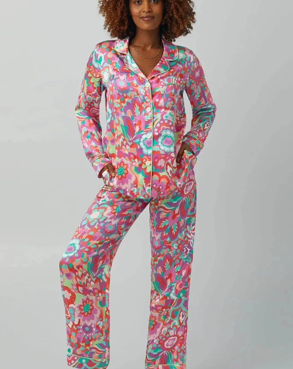 Floral Washable Silk Pajama: BedHead x Trina Turk - Size L