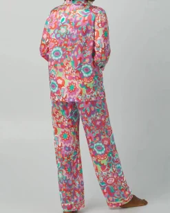 Floral Washable Silk Pajama: BedHead x Trina Turk - Size L