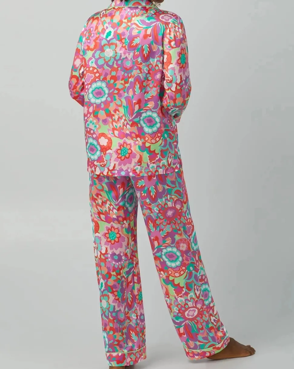 Floral Washable Silk Pajama: BedHead x Trina Turk - Size L