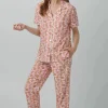 Follow The Sun Cropped Cotton PJ Set: Size S