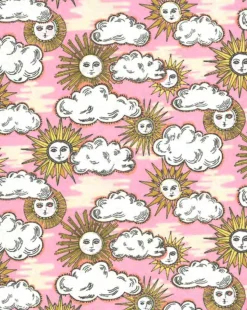 Follow The Sun Cropped Cotton PJ Set: Size S