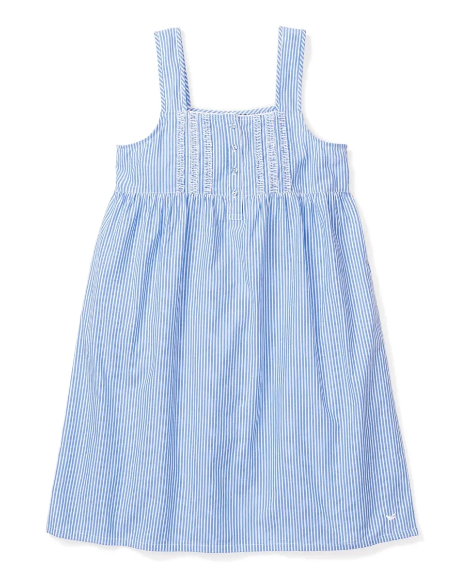 French Blue Seersucker Nightgown