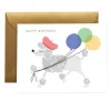 French Poodle Birthday Card