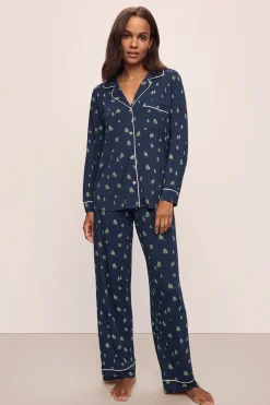 Gisele Printed Holiday Long PJ Set
