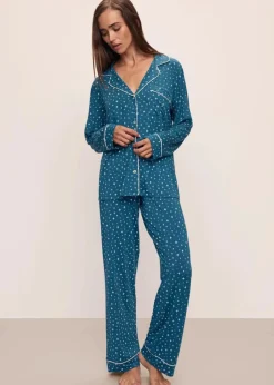 Gisele Printed Holiday Long PJ Set