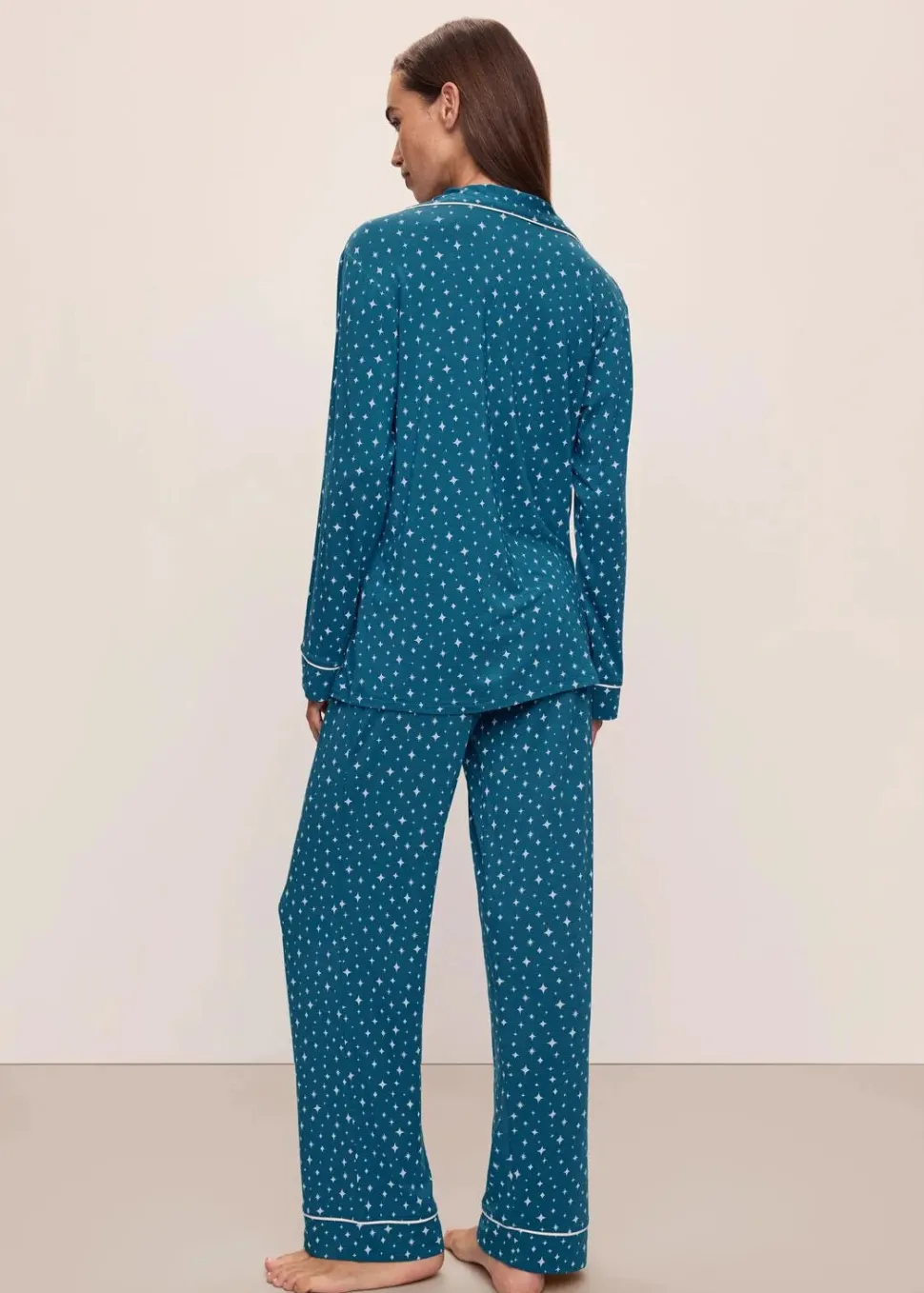 Gisele Printed Holiday Long PJ Set