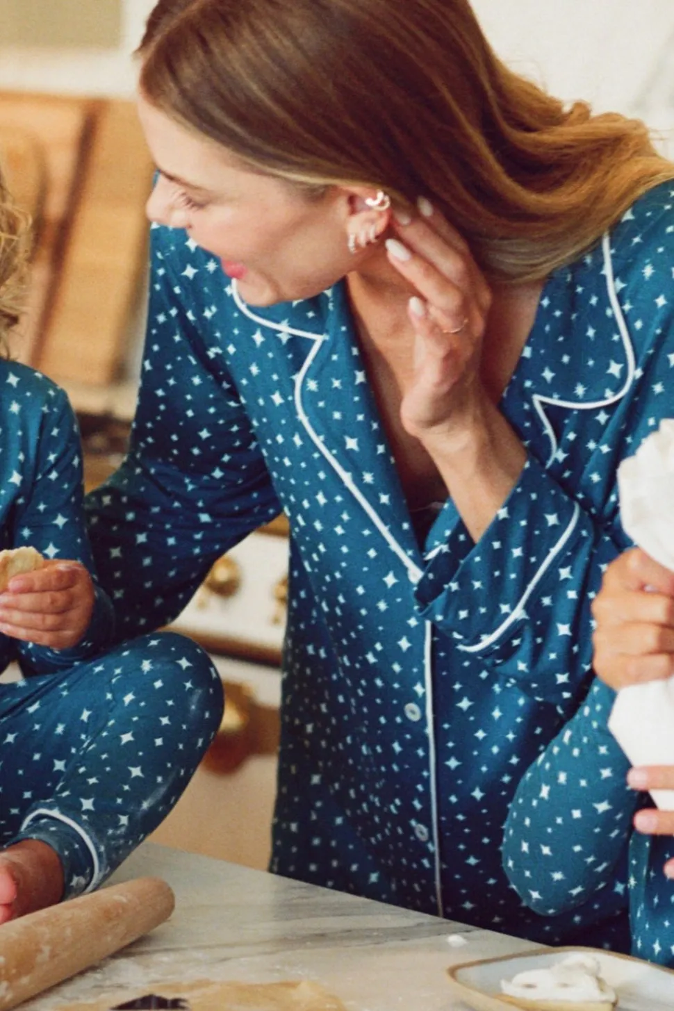 Gisele Printed Holiday Long PJ Set