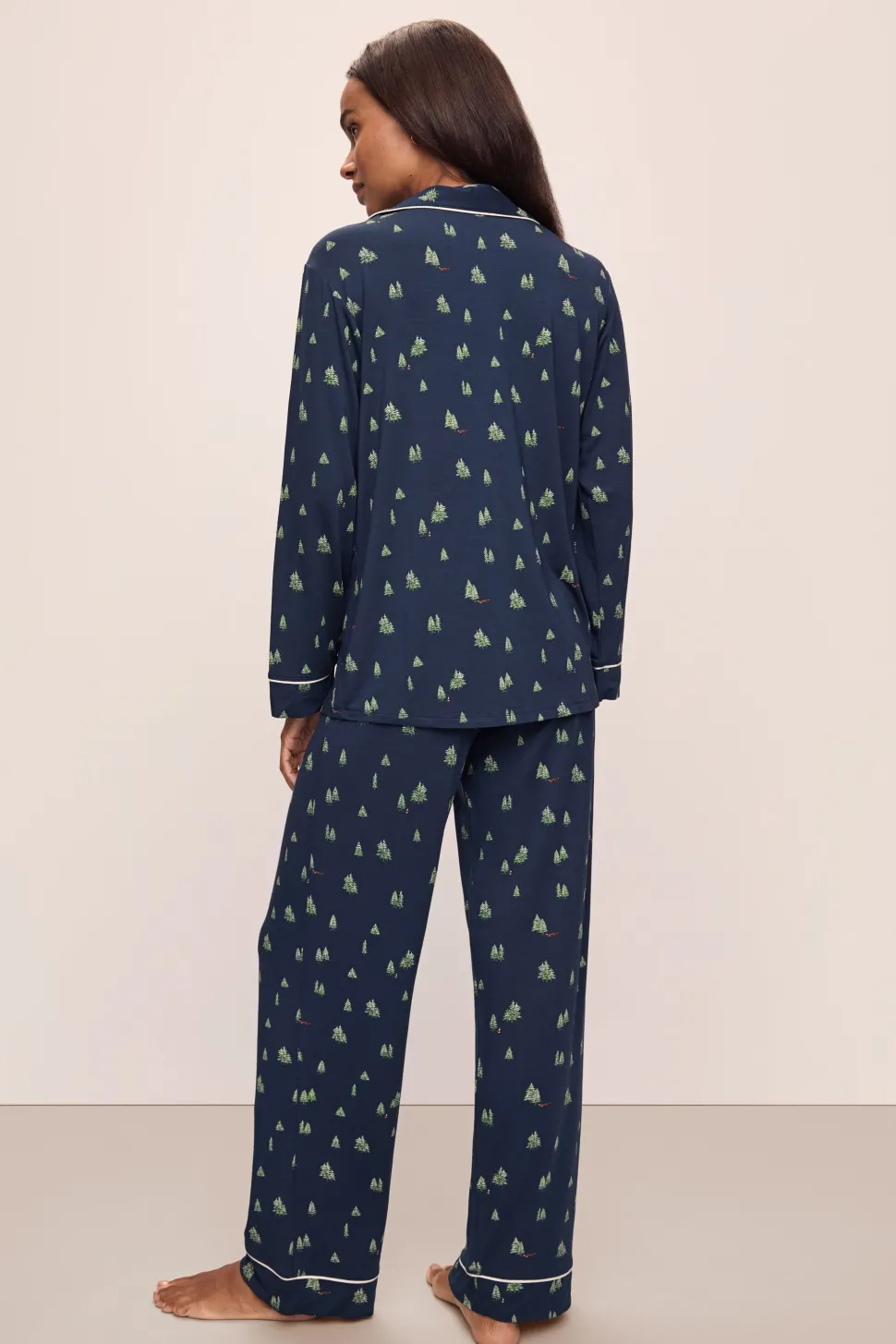 Gisele Printed Holiday Long PJ Set