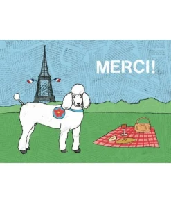 Greeting Card: Merci Poodle