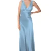 Heavenly Blue Silk Gown