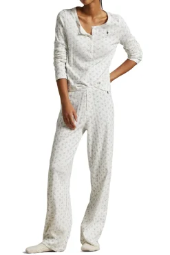 Henley Pointelle Long PJ Set