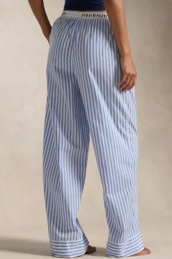 Hydrangea Blue Striped Cotton Pant