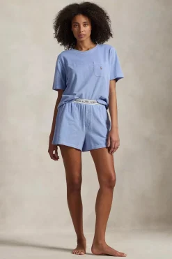 Knit Oxford Pajama Short Set