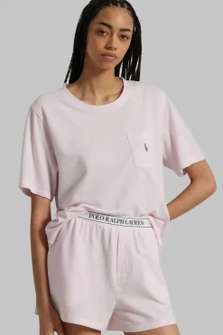 Knit Oxford Pajama Short Set