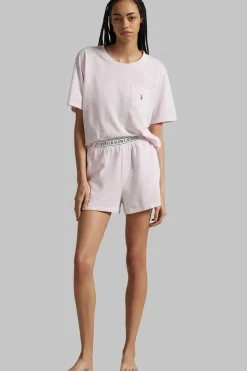 Knit Oxford Pajama Short Set