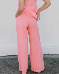 Linen Solid Pocket Pants