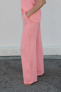 Linen Solid Pocket Pants