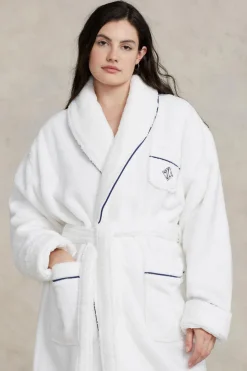 Logo Shawl-Collar Bath Robe