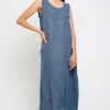 Long Fringe Linen Dress