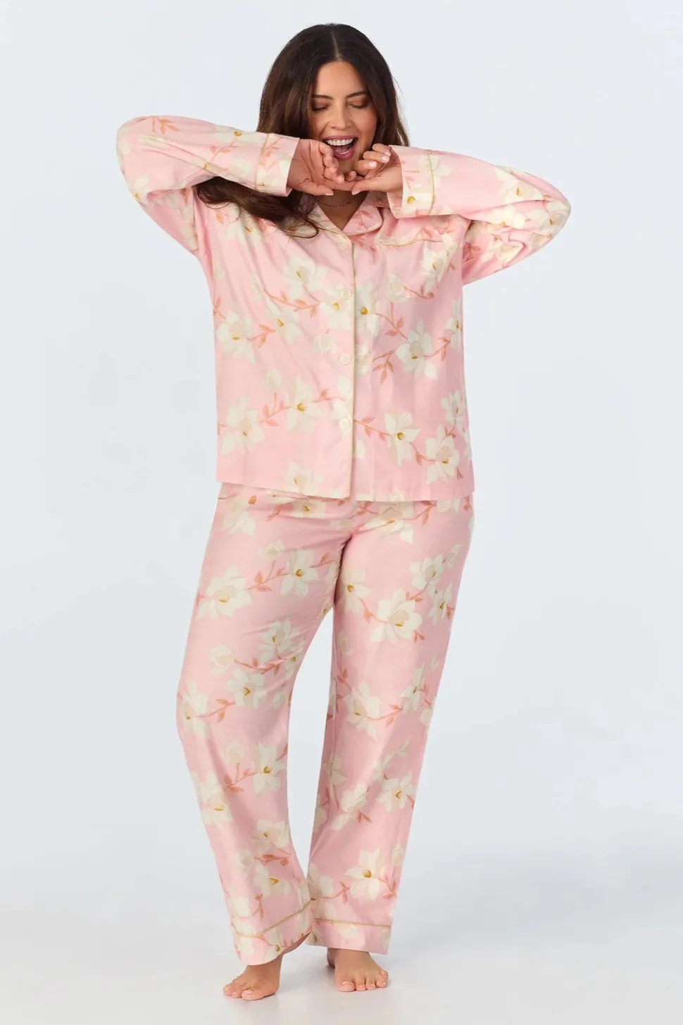 Magnolia Blossom Flannel PJ Set