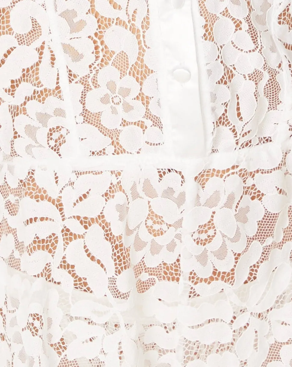 Magnolia Romper Teddy: White