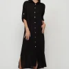 Maxi Linen Blouse Dress