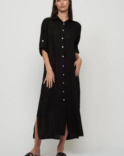 Maxi Linen Blouse Dress