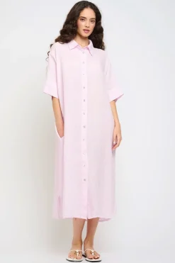 Maxi Linen Blouse Dress