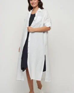 Maxi Linen Blouse Dress
